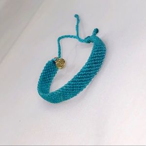 Pura Vida Teal Thick-Band Braided Bracelet